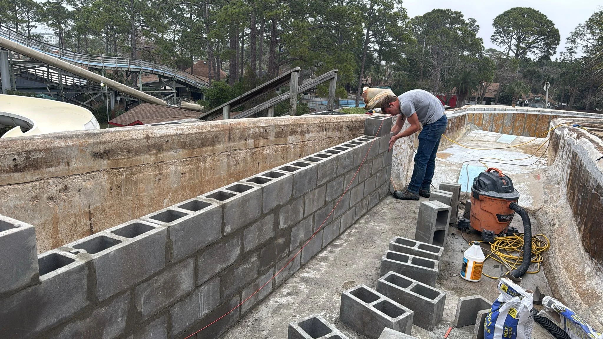 Commercial pool construction