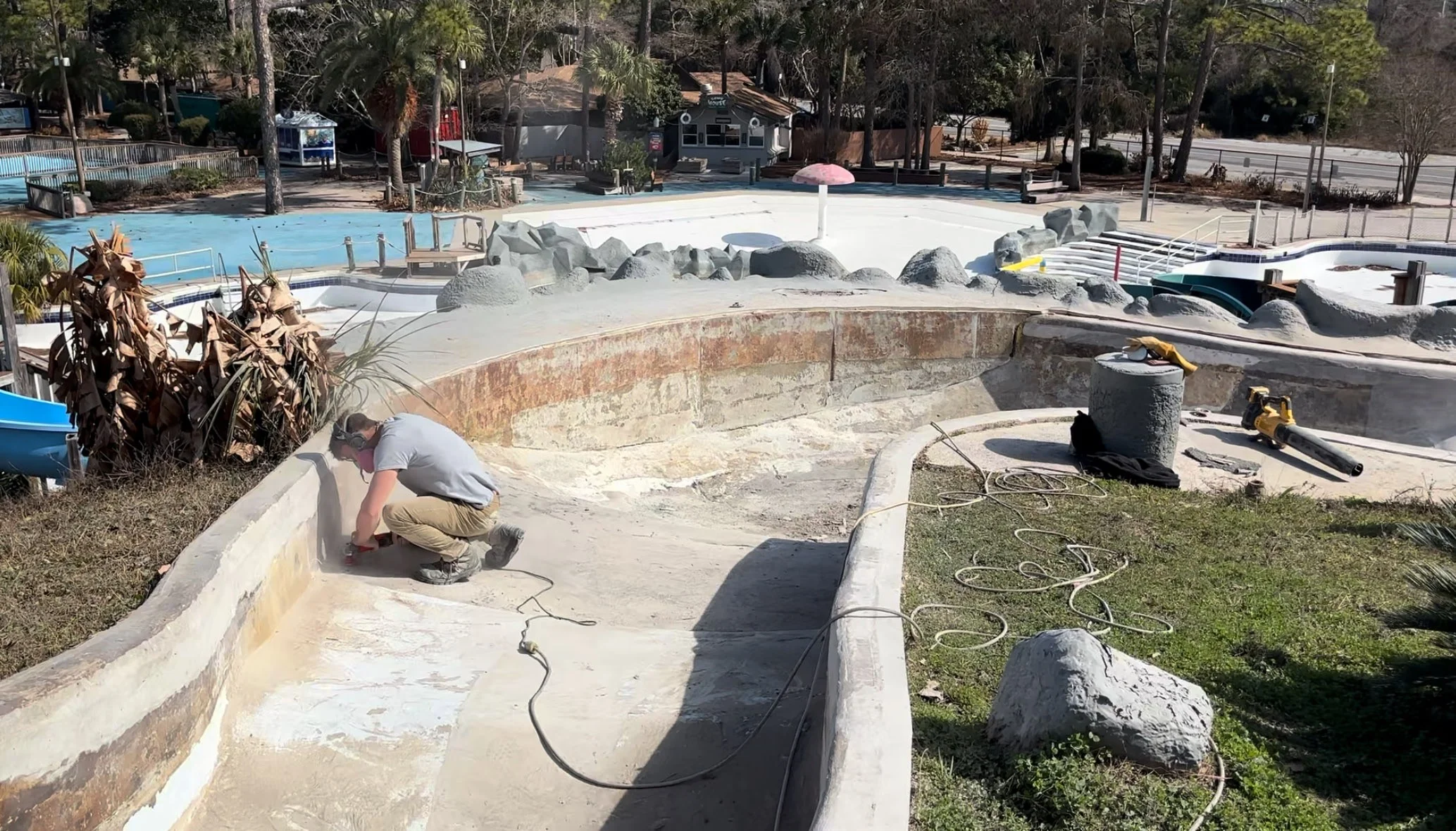 Pool surface preparation