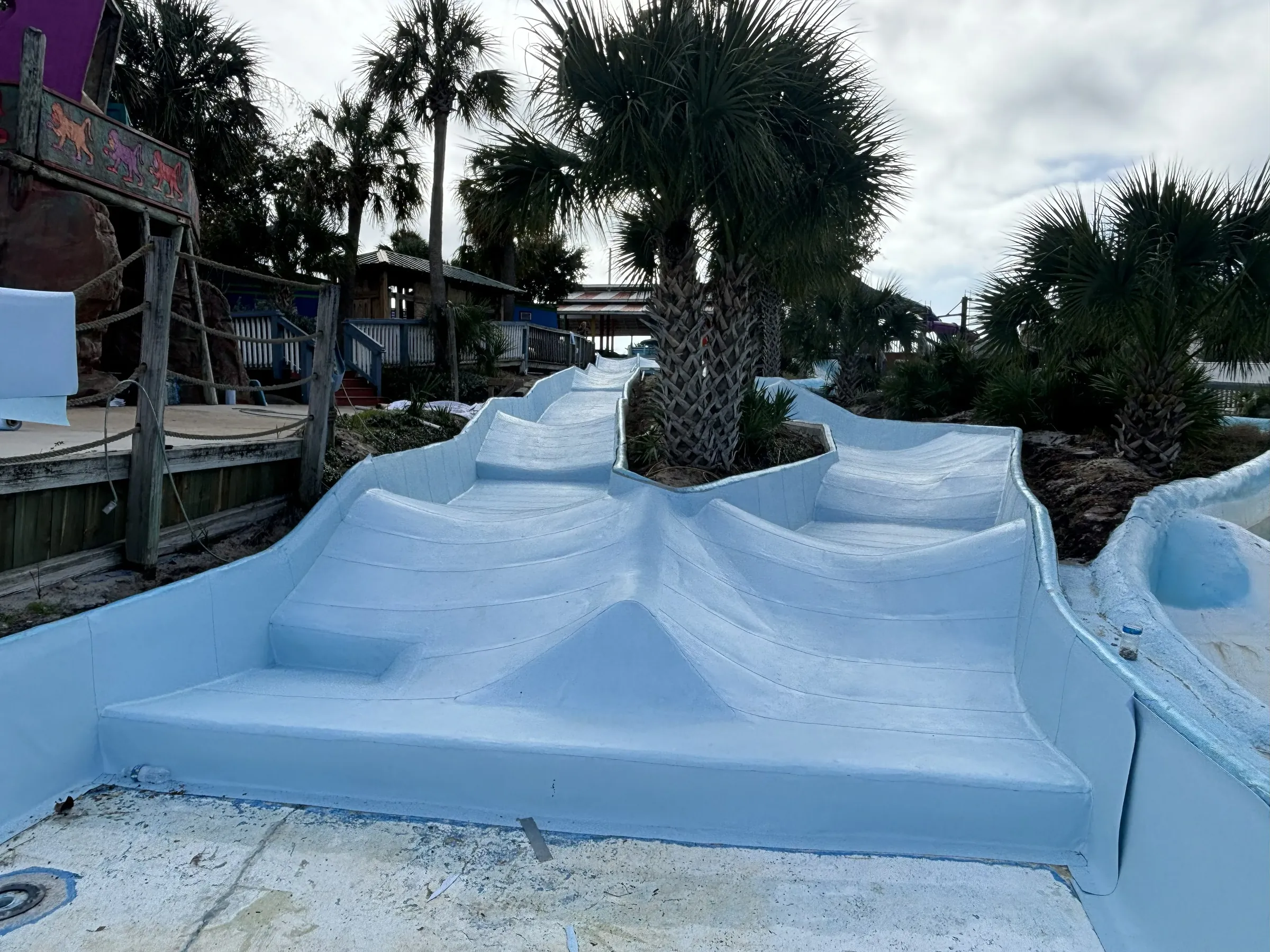 Big Kahuna's Water &amp; Adventure Park — Rapid Slides Membrane Installation - commercial aquatic construction by Torwyn Solutions
